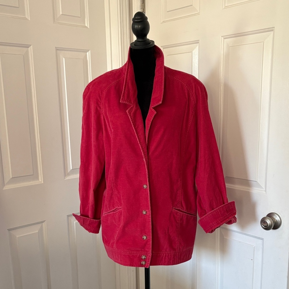 Country Suburbans Vintage Cherry Corduroy Jacket